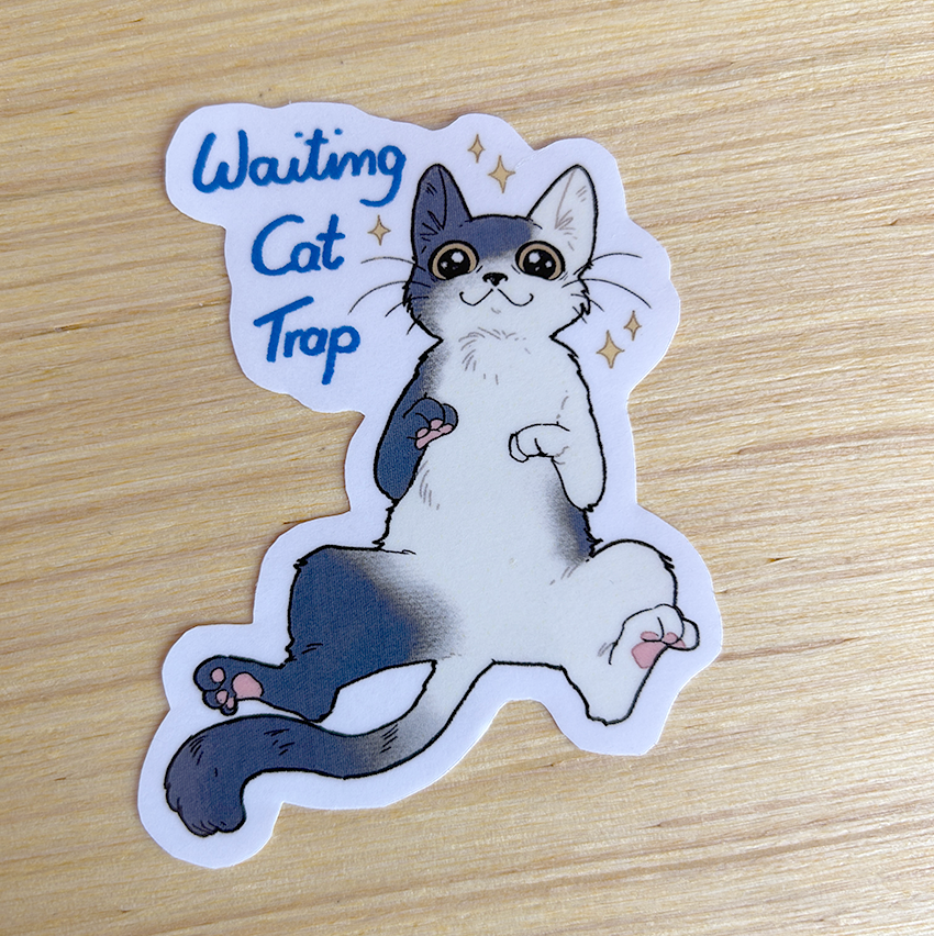 Sticker - Waiting Cat Trap